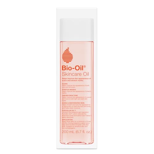 Bio-Oil Skincare Body Oil Serum, Face and Body Moisturizer with Vitamin E & A, for Scars, Stretch Marks, Sensitive Skin, All Skin Types, Dermatologist Recommended, Non-Comedogenic, 6.7 Oz